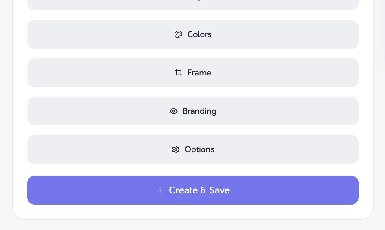 If you are logged in, click "Create & Save"; if you do not have an account, sign up for a free one.