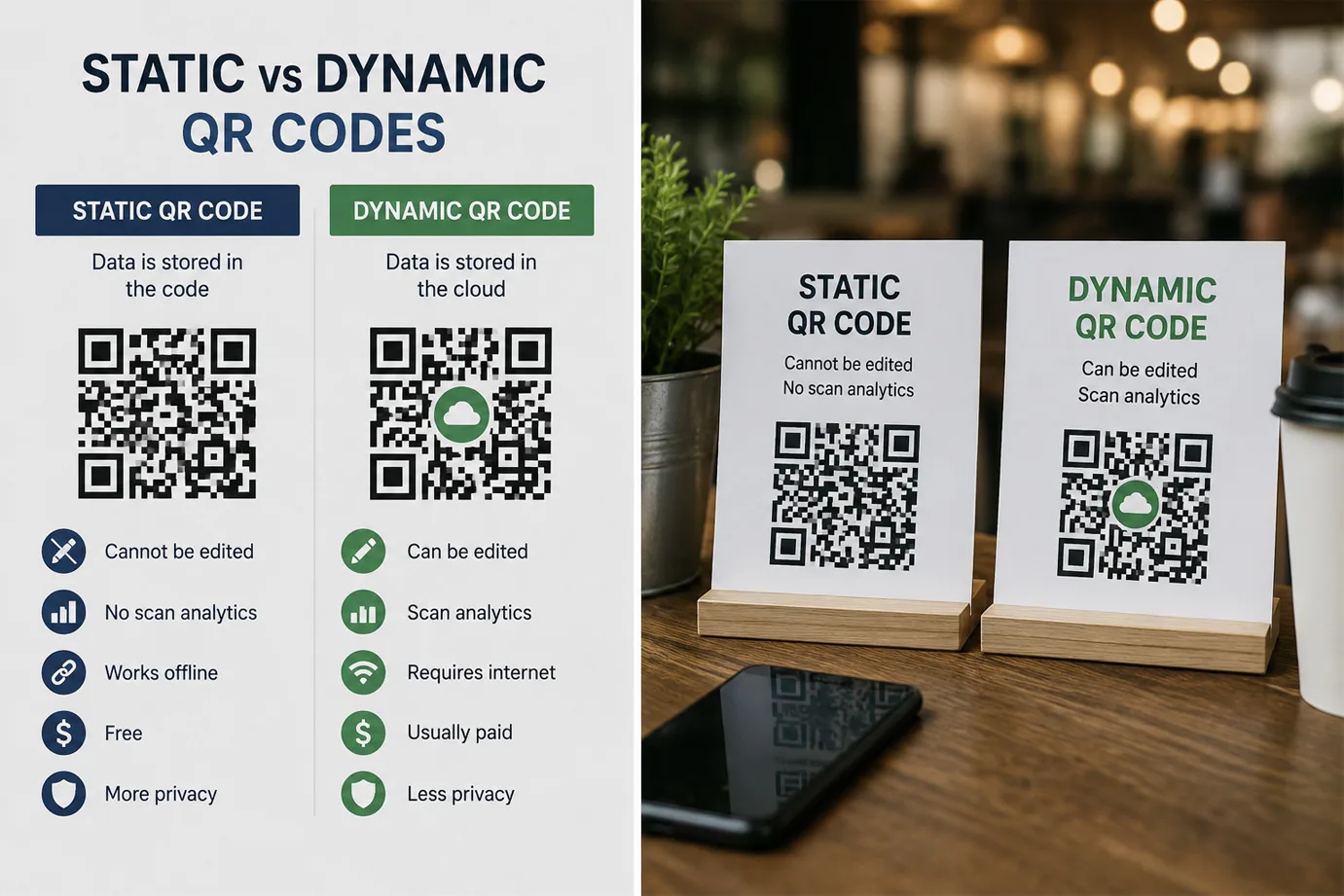 Static vs Dynamic QR Codes