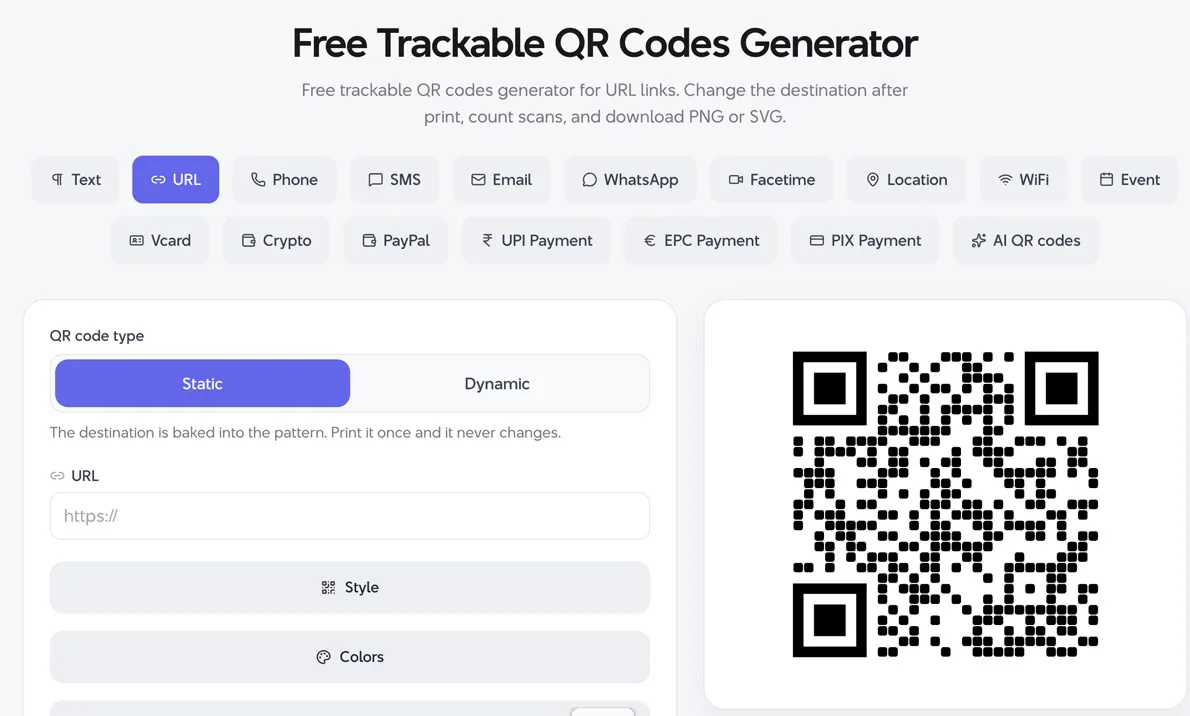How to create a free trackable QR code?